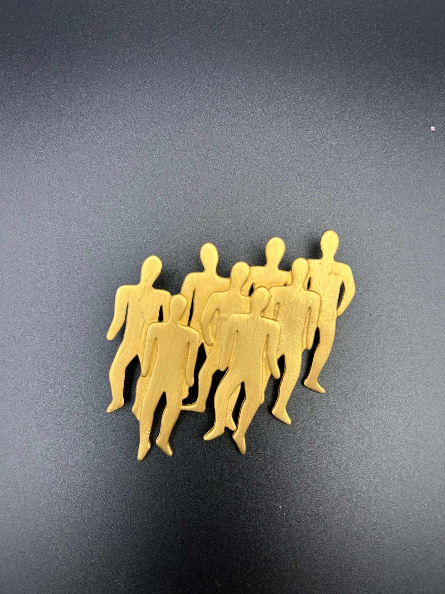 Abstract Walking Men Brooch