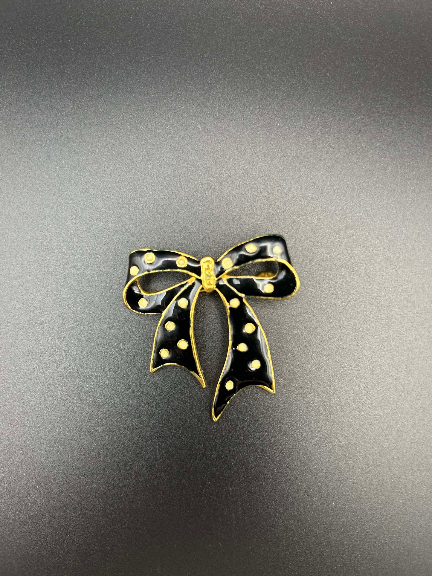 Midnight Bow Brooch