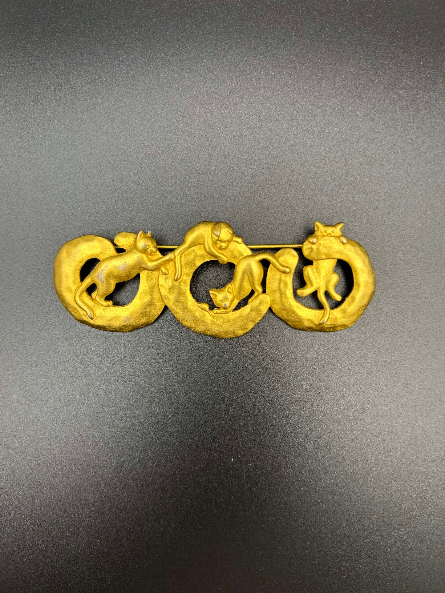 Feline Grace Gold Brooch