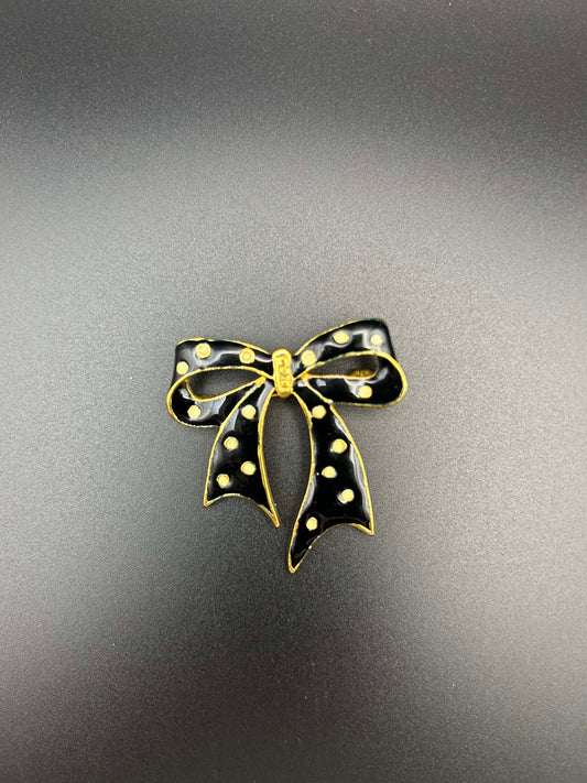 Midnight Bow Brooch